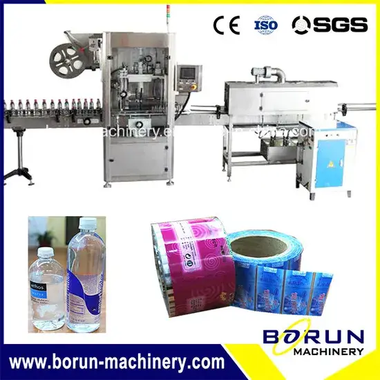 Máy dán nhãn tự động cho chai nước sử dụng màng co chất lượng cao hình ảnh 1-description