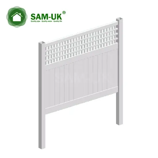 Rào nhựa Veranda kiểu rãnh và lưỡi kích thước 6' x 8' tạo không gian riêng tư hình ảnh 1-description