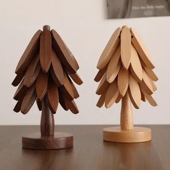 Tấm lót nhiệt hình cây beech sáng tạo, chịu nhiệt độ cao và phù hợp cho gia đình hình ảnh 1-description