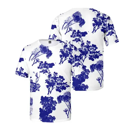 In áo thun unisex tùy chỉnh in chuyển nhiệt từ chất liệu polyester nhanh khô hình ảnh 1-description