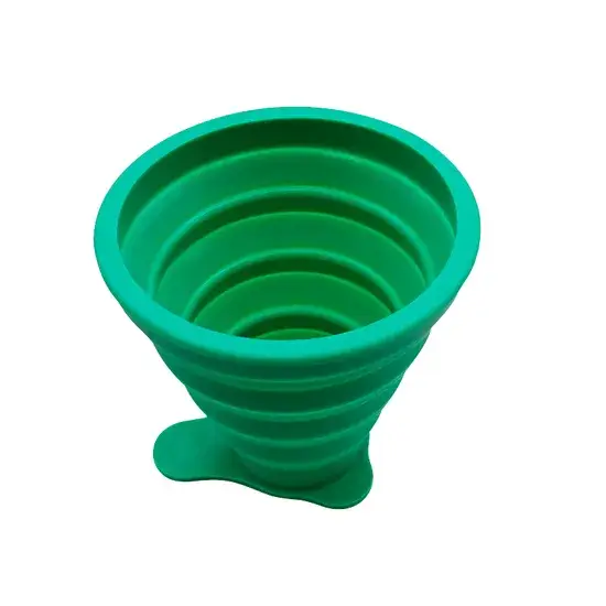 Cốc gập silicone di động thân thiện môi trường, đạt tiêu chuẩn thực phẩm, có nắp - bán buôn từ nhà sản xuất hình ảnh 1-description