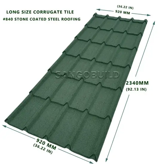 Đại Lý Tấm Lợp Màu Sắc Ngói Lợp Thép Phủ Đá Sóng Dài Châu Phi 10FT Gần Bạn hình ảnh 1-description