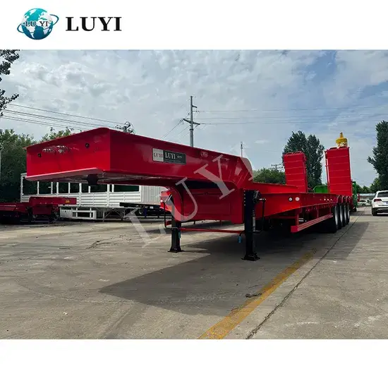 Rơ moóc thấp 1 tấn 4 trục với hệ thang thủy lực hình ảnh 1-description