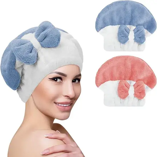 Khăn Tắm Tóc Microfiber Turban - Sản Phẩm Siêu Thấm hình ảnh 1-description