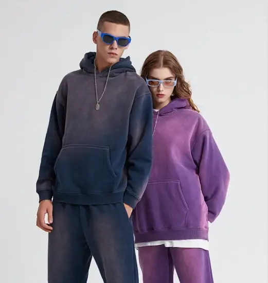 Bộ áo hoodie bán buôn tùy chỉnh chất lượng cao, áo hoodie nam, nữ unisex thể thao sản xuất tại Trung Quốc hình ảnh 1-description
