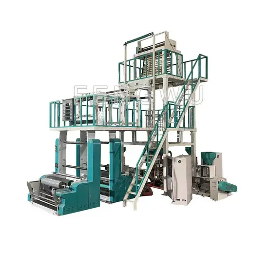 Máy thổi màng nhựa ba lớp ABC, máy ép màng PE và máy sản xuất túi nhựa chất lượng cao hình ảnh 1-description