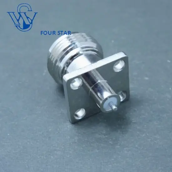 Đầu nối cái N loại Stub 16X18mm RF cho cáp đồng trục 2.4mm - Mặt bích hình chữ nhật hình ảnh 1-description