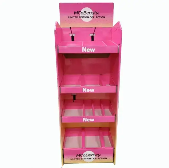 Kệ trưng bày mỹ phẩm đẹp mắt với khay bìa cứng hình ảnh 1-description