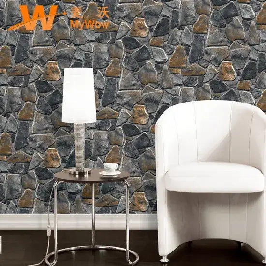 Trải nghiệm mới lạ với giấy dán tường hiện đại 3D từ chất liệu PVC chống nước, xuất xứ Ý hình ảnh 1-description