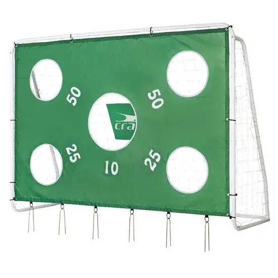 Cổng bóng đá FT chất lượng, sử dụng được trong mọi điều kiện thời tiết, kích thước 8X5.6 với lưới cải tiến hình ảnh 1-description