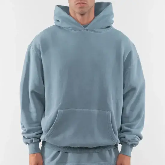 Áo hoodie nam vải cotton nặng, terry Pháp cao cấp - Sản phẩm tùy chỉnh pullover hip hop và oversized hình ảnh 1-description