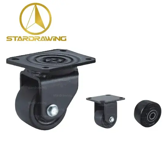 Chuyên dụng và nặng Máy thương mại: Bánh xe đẩy sao 75mm 3inch thấp hình ảnh 1-description