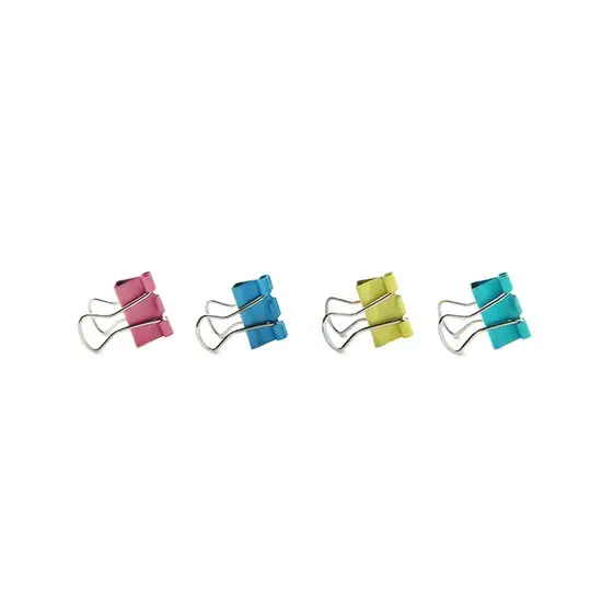 Kẹp giấy kim loại tiêu chuẩn với màu sắc 15mm cho văn phòng phẩm hình ảnh 1-description
