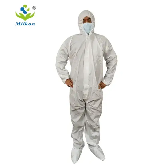 Bộ đồ bảo hộ chống thấm nước bằng polypropylene, có mũ gắn liền - Sản phẩm tiện dụng và an toàn hình ảnh 1-description