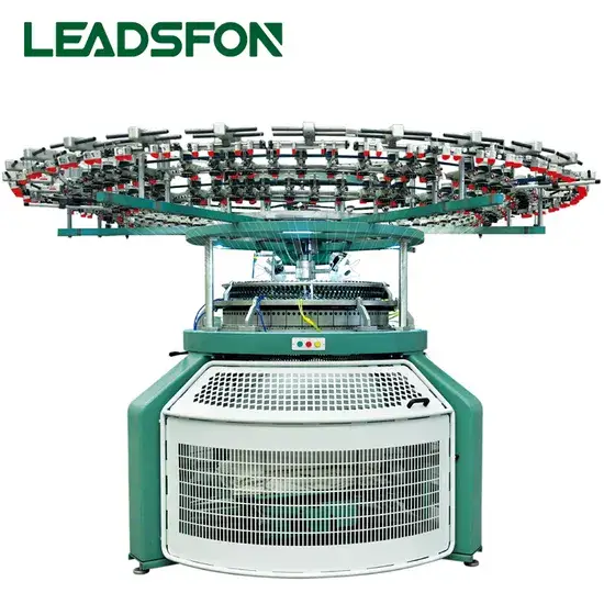 Máy dệt kim tròn với hình xi lanh đơn, sản xuất hiệu quả cao của Leadsfon hình ảnh 1-description