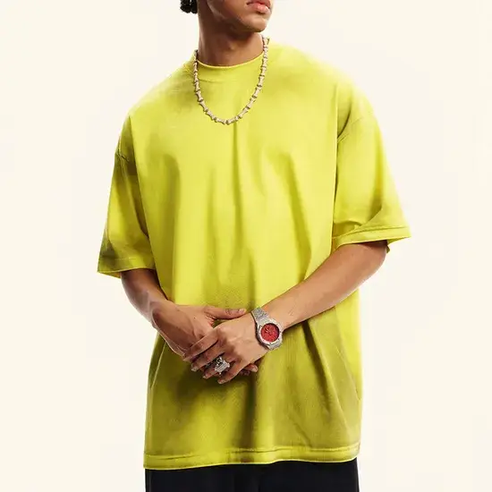 OEM Thiết Kế Mới: Áo Thun Retro Vai Rơi Oversize - 100% Cotton, 240g hình ảnh 1-description