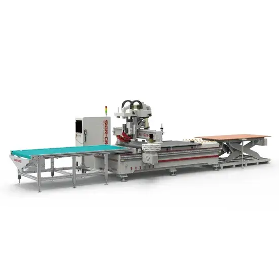 Máy khắc gỗ CNC Router tự động với hệ thống thay đổi dụng cụ ATC và tải tự động - Cắt 3D tủ nội thất hình ảnh 1-description