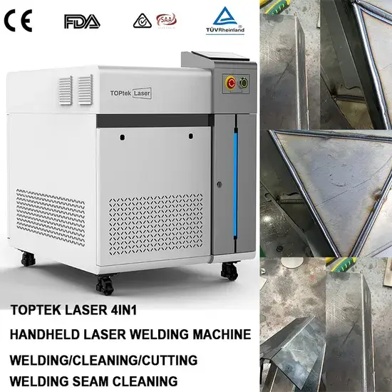 Máy Hàn Laser Cầm Tay Toptek 4 trong 1: Hàn Cung Điện Chính Xác 3000W, Công Suất Tăng Nhờ Đầu Hàn Tự Động Wobble hình ảnh 1-description