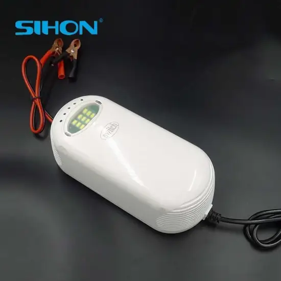 Sạc Pin Xe Điện 12V 10A Ebike PRO 110V, Hiển Thị LED Thông Minh, Tương Thích 220V hình ảnh 1-description