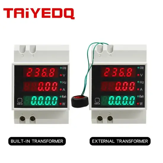Đồng hồ đa chức năng đo điện áp, dòng điện, tần số trên thanh DIN D52-2058 mới nhất hình ảnh 1-description