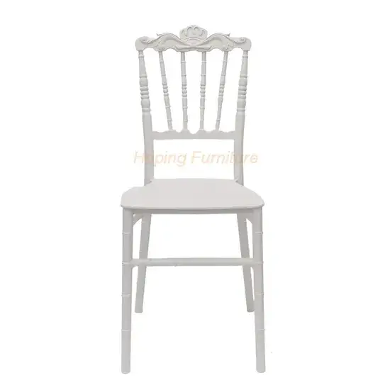 Ghế ăn nhựa màu trắng hiện đại cho nhà hàng và tiệc, ghế Castale phong cách hình ảnh 1-description