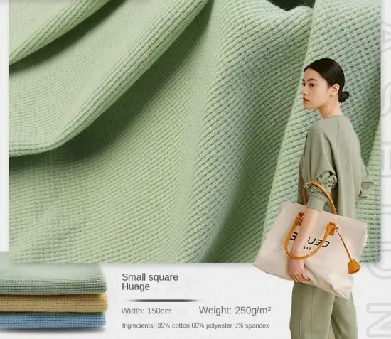 Áo phông vải Terylene Cotton kẻ nhỏ - Sự lựa chọn thời trang cho mùa xuân và mùa hè, vải waffle cao cấp hình ảnh 1-description