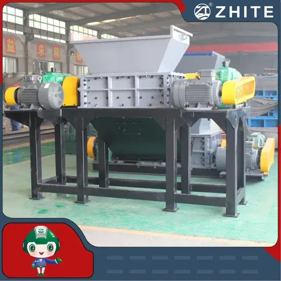 Máy nghiền hai trục có khả năng xử lý lớn cho việc tái chế cao su, lốp xe, nhựa và gỗ hình ảnh 1-description