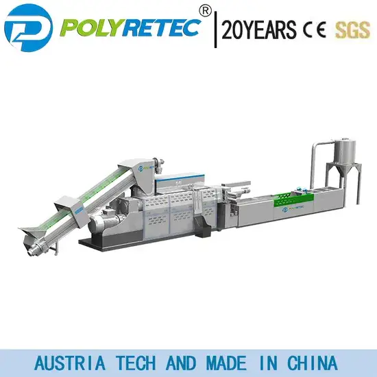 Máy tái chế nhựa chuyên nghiệp tạo viên từ phế liệu nhựa PP PE Pet Film hình ảnh 1-description