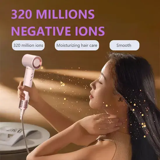 Máy sấy tóc kết hợp chải thẳng ion âm: Sản phẩm hiệu quả cho việc sấy và chải tóc uốn hình ảnh 1-description
