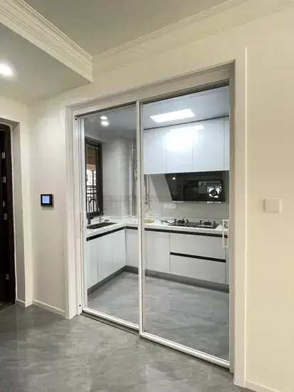 Thiết kế cửa kính trượt nhôm Sixinalu chất lượng cao, khung hẹp, cửa nội thất cách âm tốt hình ảnh 1-description