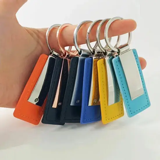 Chìa khóa da cá nhân hóa cho xe hơi với thiết kế sang trọng và chất liệu cao cấp, in chuyển nhiệt, da PU tùy chỉnh số lượng lớn hình ảnh 1-description