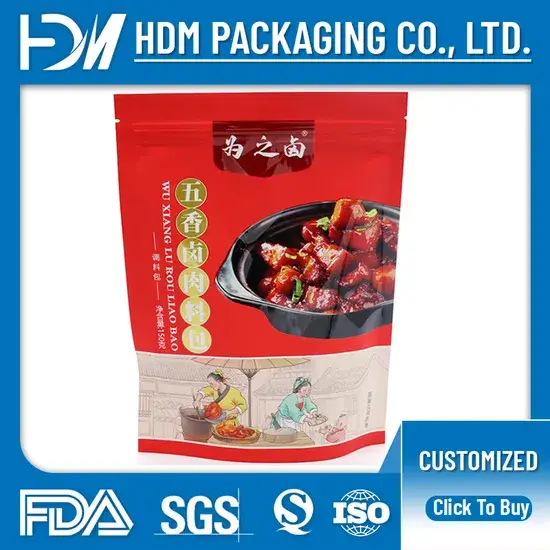 Túi giấy sinh học màu nâu chống ẩm, an toàn cho thực phẩm, không mùi, tái sử dụng, thân thiện môi trường và có thể tùy chỉnh hình ảnh 1-description